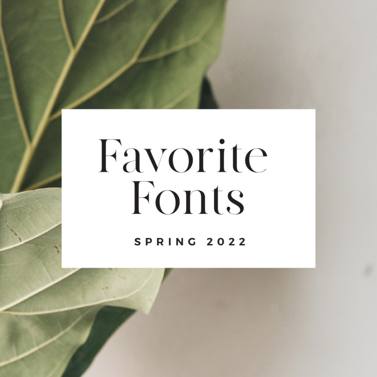 Favorite Fonts Spring Sonrisastudio