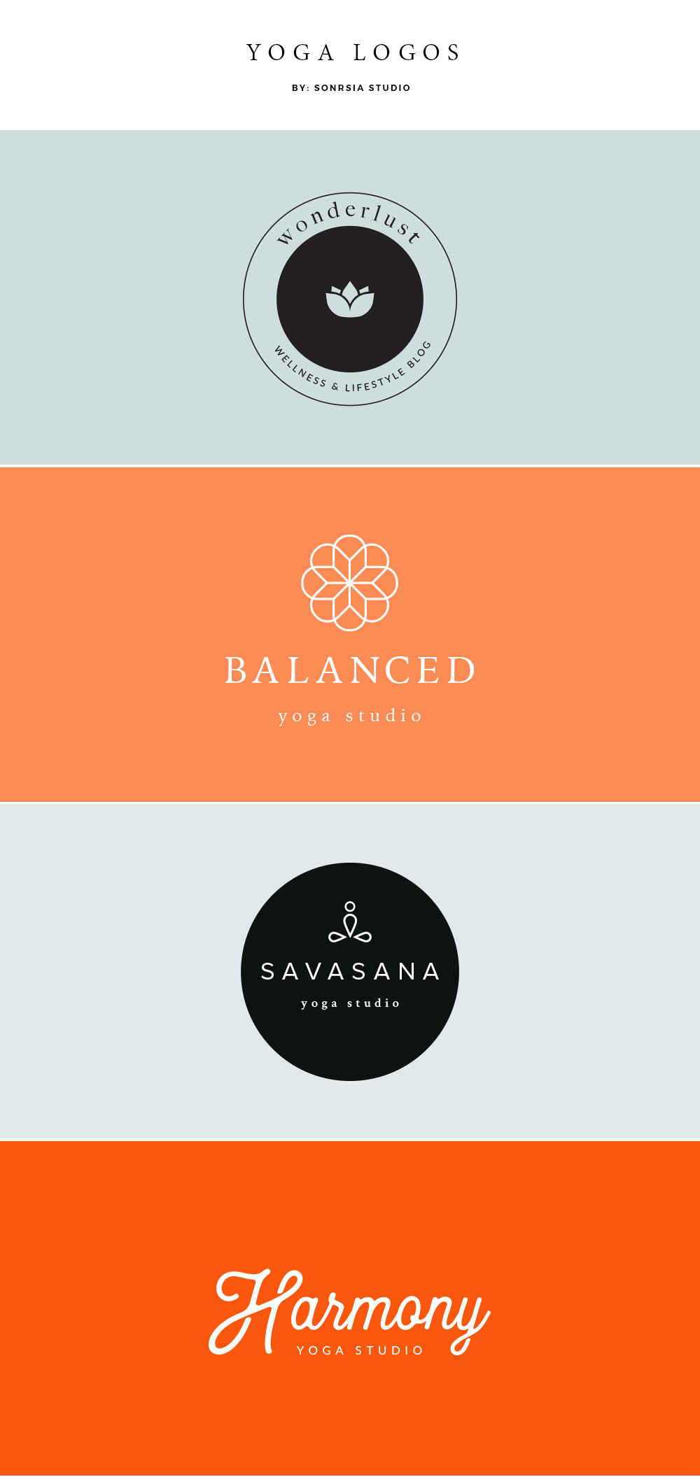 yoga logos, yoga studio, yoga brand, brand identity, wellness logo