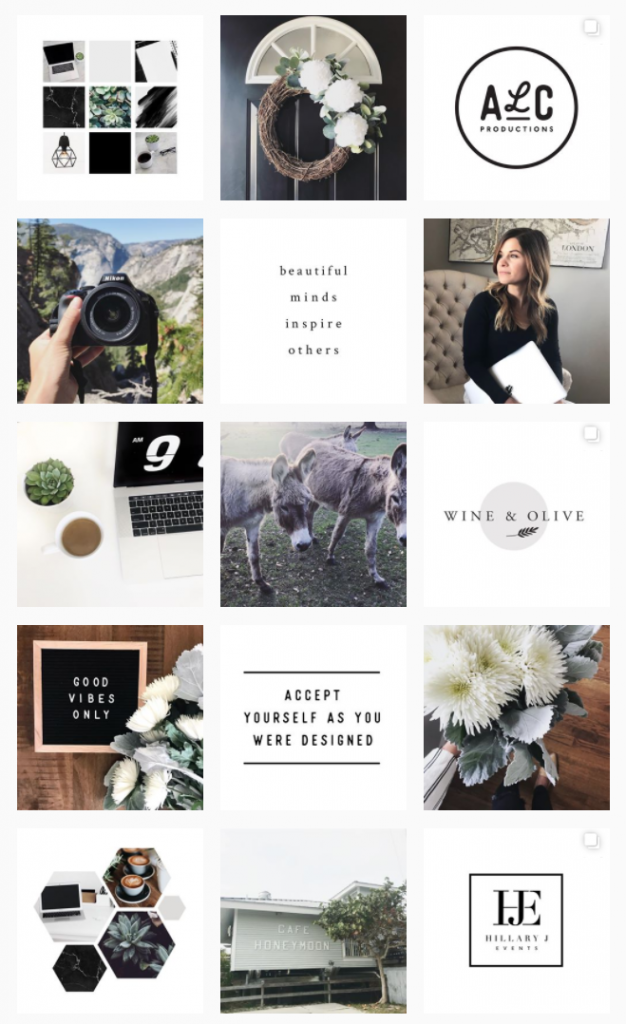 cool instagram feed layout