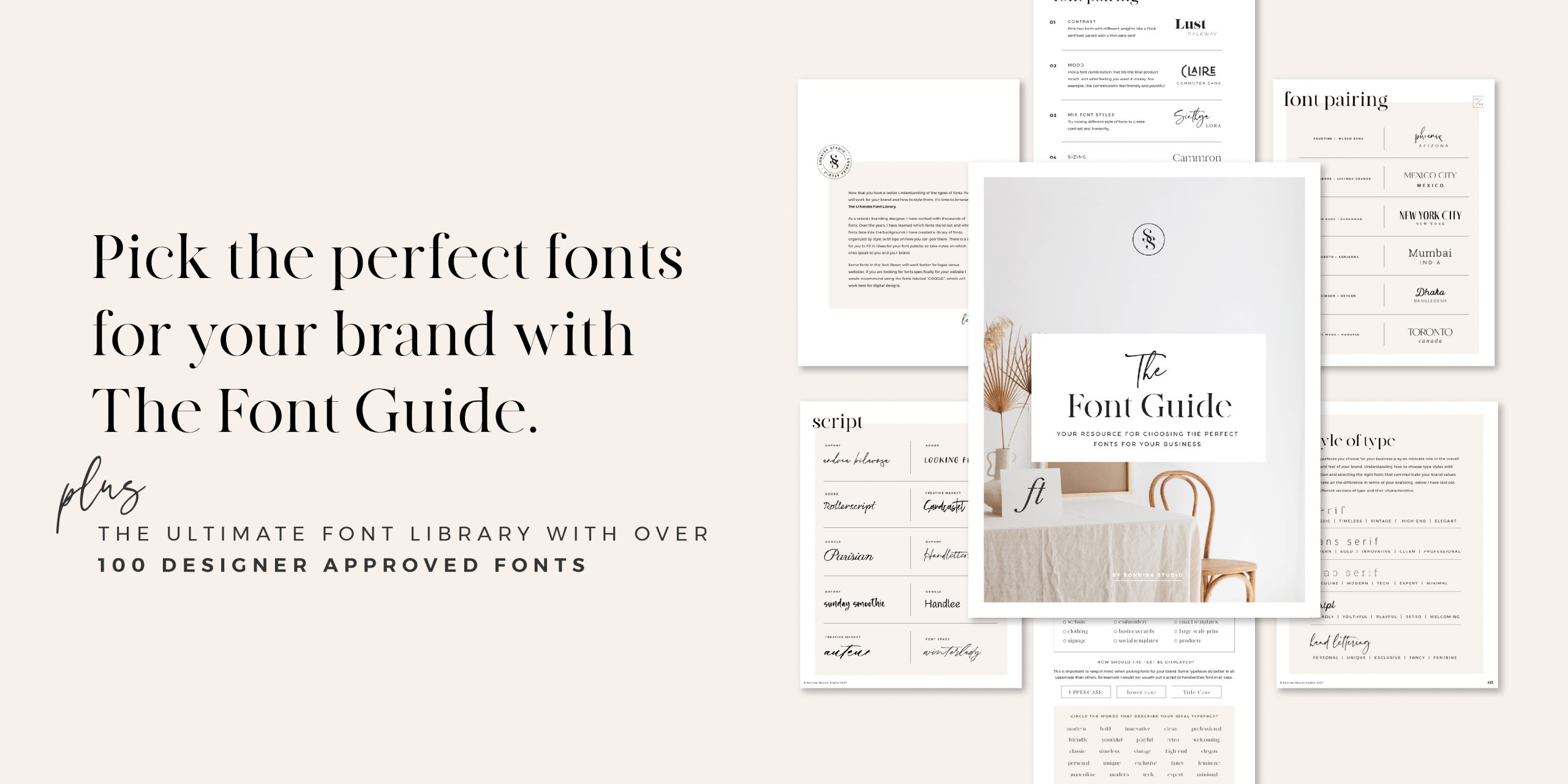 The Font Guide from Sonrisa Studio