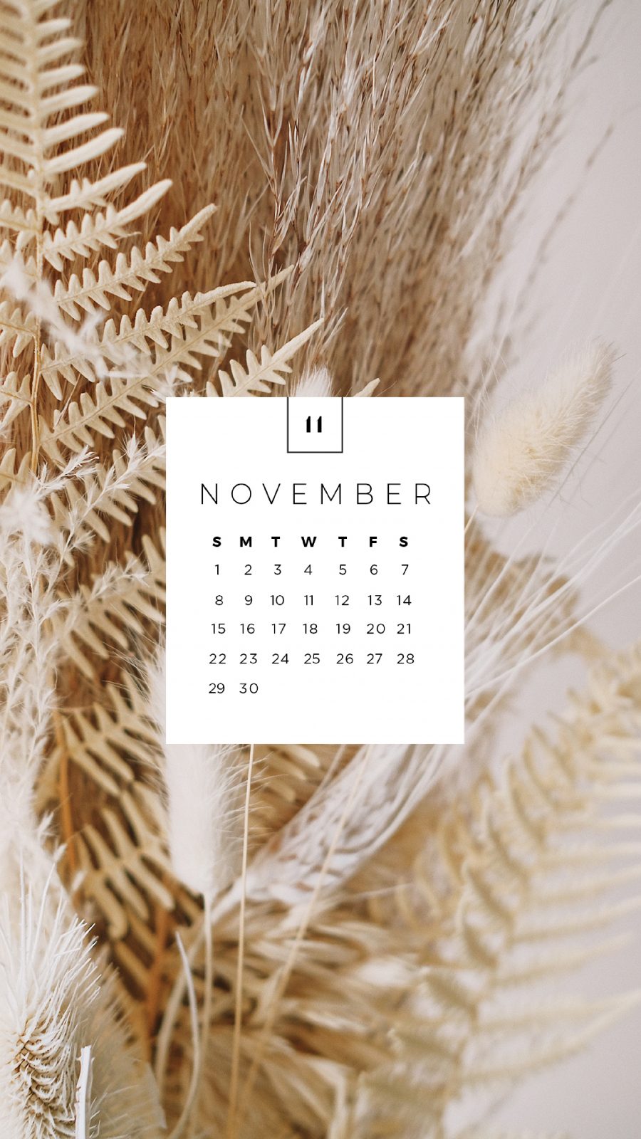 November Desktop & Mobile Wallpaper - sonrisastudio.com