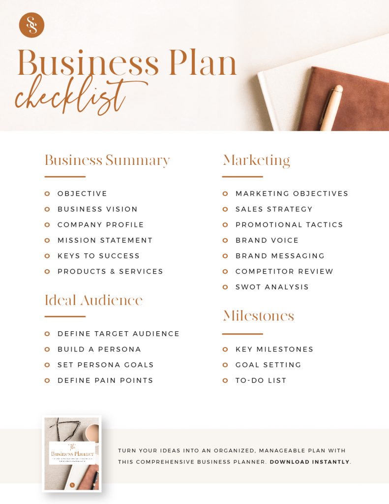Business Plan Checklist from Sonrisa Studio