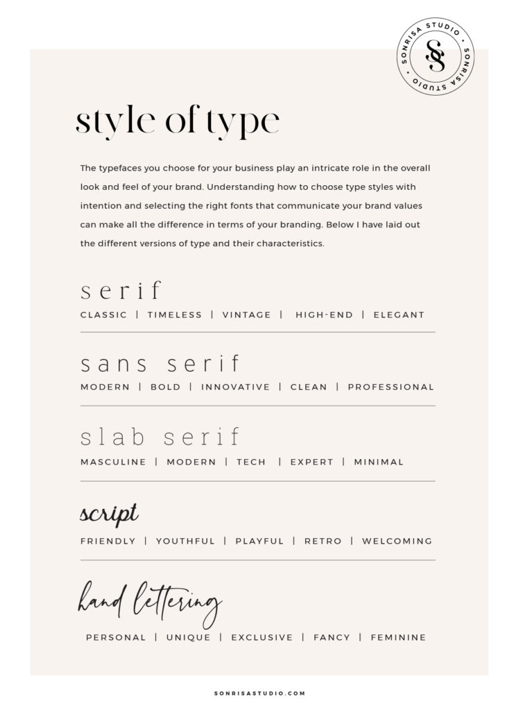Find the Perfect Fonts for Your Brand - sonrisastudio.com