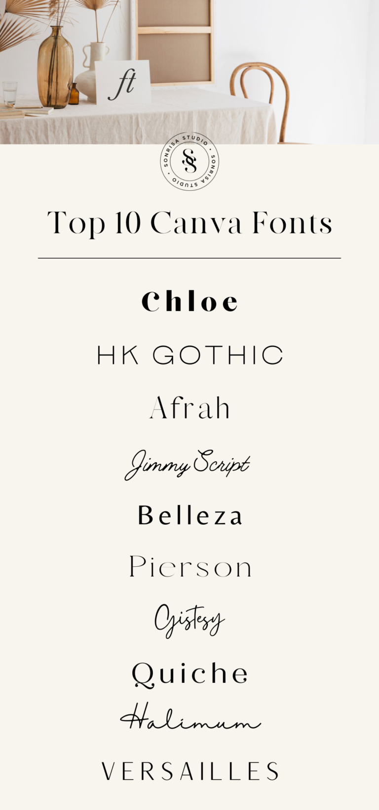 Pick the Perfect Fonts for Your Canva Graphics - sonrisastudio.com