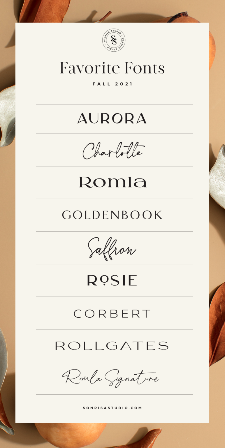 Favorite Fonts - Fall - sonrisastudio.com