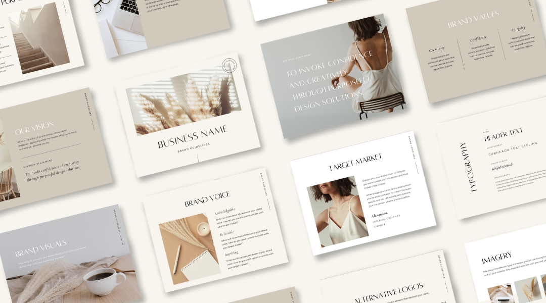 A snapshot of Sonrisa Studio's Branding Guide - The planner helps you be more strategic with your brand.
