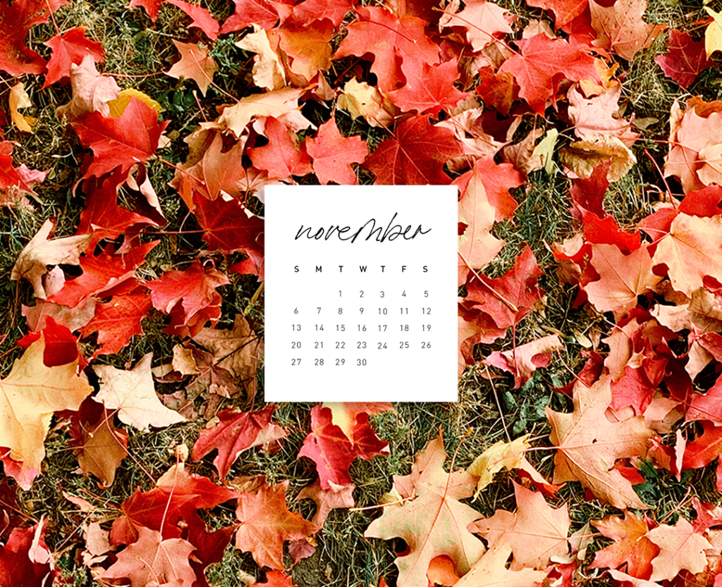 November Calendar Wallpaper - sonrisastudio.com