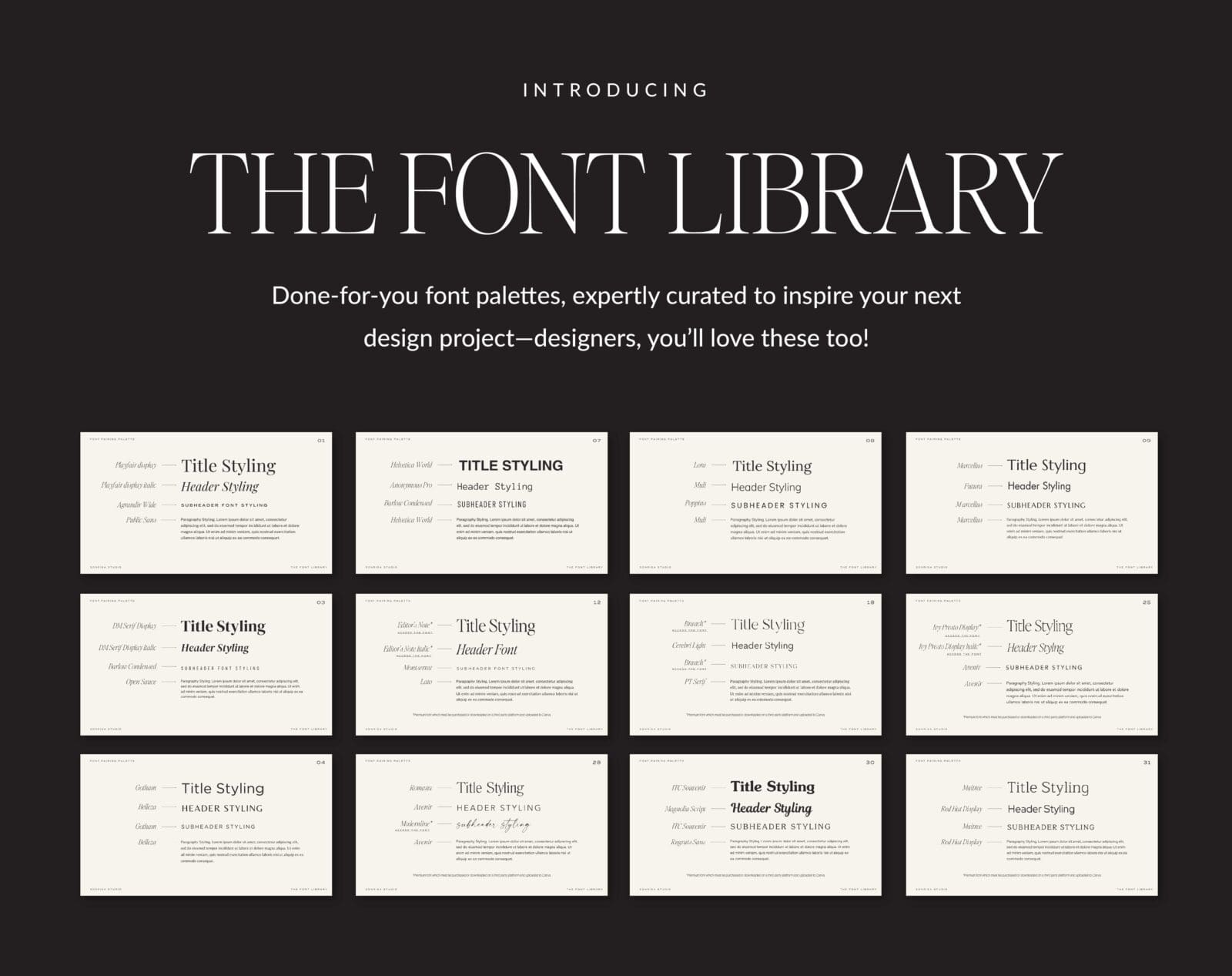 Canva font pairings