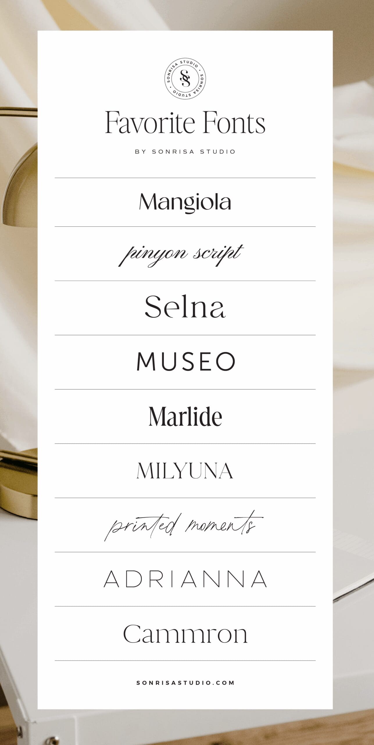 Favorite fonts right now. Typefaces to elevate your design. 