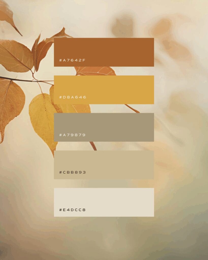 colors, color palettes, design, fall, autumn, brand, logos, hex codes