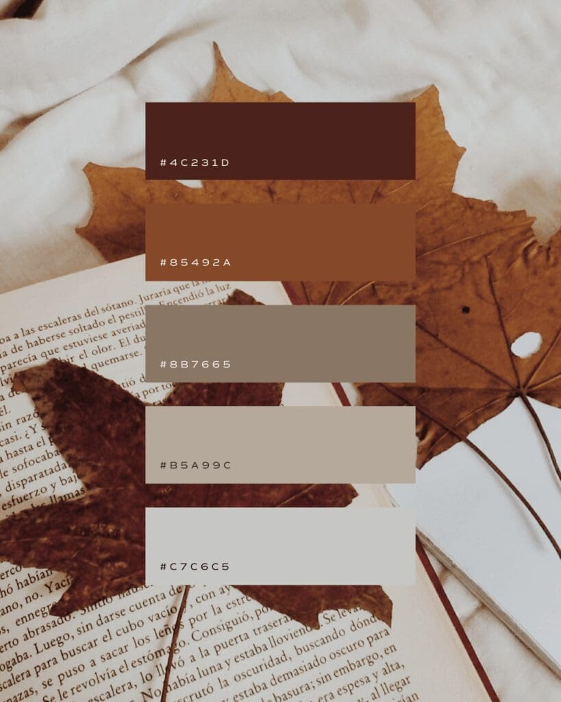 colors, color palettes, design, fall, autumn, brand, logos, hex codes