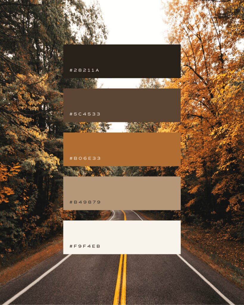 colors, color palettes, design, fall, autumn, brand, logos, hex codes